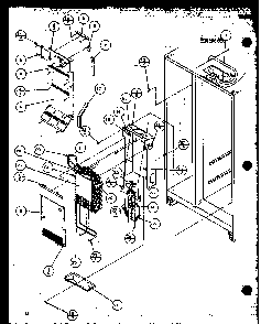 Evaporator And Air Handling Diagram and Parts List for SZD27MPL-P1124303WL  Amana Refrigerator