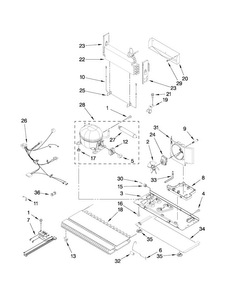 Unit Parts Diagram and Parts List for MFI2269VEM6  Maytag Refrigerator