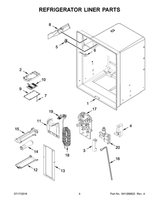 Refrigerator Liner Parts Diagram and Parts List for MFI2570FEZ06  Maytag Refrigerator