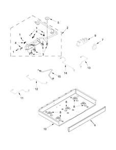 Part Location Diagram of W11677628 Whirlpool VALVE-GAS