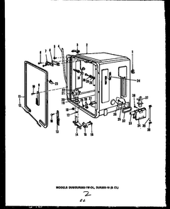 Section 8 Diagram and Parts List for DUR208-19-CL  Caloric Dishwasher
