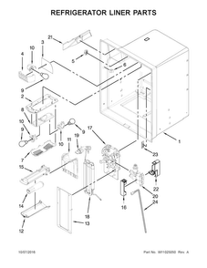 Refrigerator Liner Parts Diagram and Parts List for MFI2269FRZ02  Maytag Refrigerator
