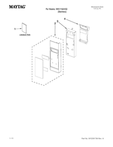 Control Panel Parts Diagram and Parts List for MMV1164WS3  Maytag Microwave