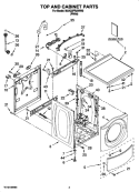 TOP AND CABINET PARTS Diagram and Parts List for MAH22PRAWW0  Maytag Washer