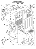 Part Location Diagram of 8579974 Whirlpool Front Panel (Includes Illus. 4