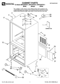 CABINET PARTS Diagram and Parts List for MBF2255KEQ11  Maytag Refrigerator