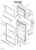 DOOR PARTS Diagram and Parts List for MTB1852VRW01  Maytag Refrigerator