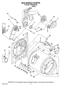 BULKHEAD PARTS, OPTIONAL PARTS (NOT INCLUDED) Diagram and Parts List for YNED5800TQ0  Amana Dryer