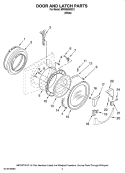 DOOR AND LATCH PARTS Diagram and Parts List for MFW9600SQ1  Maytag Washer