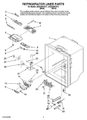 REFRIGERATOR LINER PARTS Diagram and Parts List for JBD2286KEB11  Jenn-Air Refrigerator