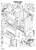 CABINET PARTS Diagram and Parts List for MDG17CSAWW1  Maytag Dryer