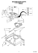 MACHINE BASE PARTS Diagram and Parts List for 7MMSL6955TW0  Maytag Washer