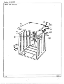 Cabinet Diagram and Parts List for 7002A  Norge Dryer