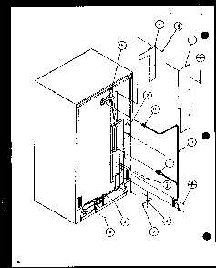 Section 9 Diagram and Parts List for SL22JB-P1116006W  Amana Refrigerator
