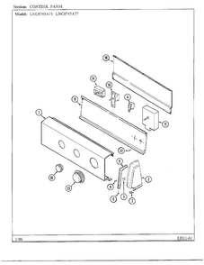 Control Panel Diagram and Parts List for 8745A71  Norge Dryer