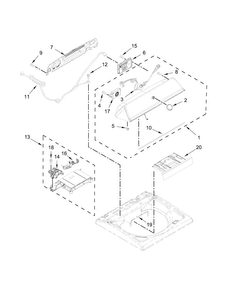 Console And Dispenser Parts Diagram and Parts List for 7MMVWB855EC0  Maytag Washer