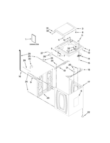 Part Location Diagram of WPW10296171 Whirlpool Lid