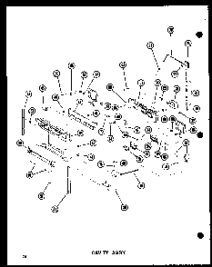 Cavity Assy Diagram and Parts List for SDI22N-P60201-65W  Amana Refrigerator