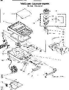 Base Assembly Diagram and Parts List for 1162397181  Kenmore Canister Vacuum