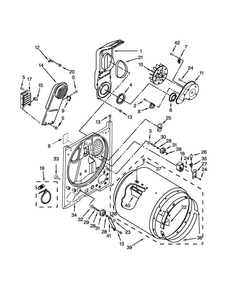 Bulkhead Parts Diagram and Parts List for CED147SDW0  Crosley Dryer