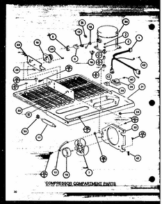Compressor Compartment Parts (tl20m/p7858513w) (tl20m/p7858514w) (tli20m/p7858523w) (tli20m/p7858524w) Diagram and Parts List for TLI22M-P7858524W  Amana Refrigerator