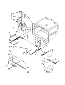 Freezer Liner Parts Diagram and Parts List for 5MFX257AA001  Maytag Refrigerator