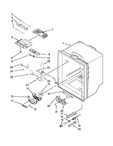 Refrigerator Liner Parts Diagram and Parts List for JFC2089WEP11  Jenn-Air Refrigerator