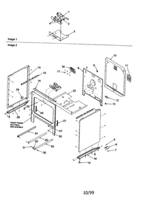 Cabinet Diagram and Parts List for ARTC8600E P1143692NE Amana Range