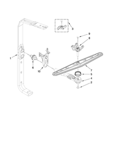 Upper Wash And Rinse Parts Diagram and Parts List for MDB7749AWW0  Maytag Dishwasher