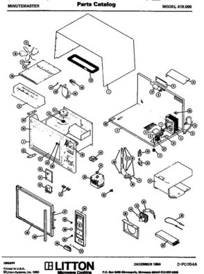 01 - Page 1 Diagram and Parts List for 419000  Litton Microwave