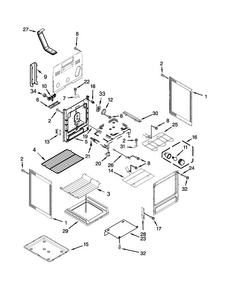 Chassis Parts Diagram and Parts List for MER8700DB0  Maytag Range