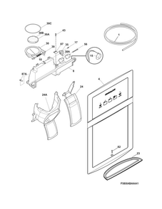 Ice & Water Dispenser Diagram and Parts List for CRSH268MBDA  Crosley Refrigerator