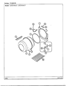 Tumbler Diagram and Parts List for LNC-8759A77  Maytag Dryer