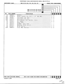 Fresh Food Compartment Page 3 Diagram and Parts List for 21374B  Admiral Refrigerator