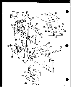 Cabinet Parts- Image Only Diagram and Parts List for AO-24S-P85379-1S  Amana Wall Oven