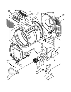 Bulkhead Parts Diagram and Parts List for MDG18CSAGW0  Maytag Dryer