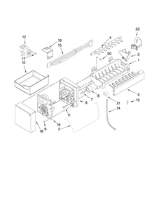 Icemaker Parts Diagram and Parts List for JFC2089HEP6  Jenn-Air Refrigerator