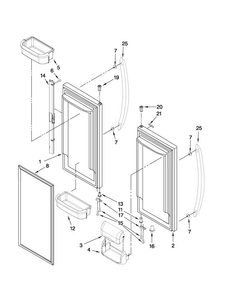 Part Location Diagram of 13024017WQ Whirlpool DOR-FIP White