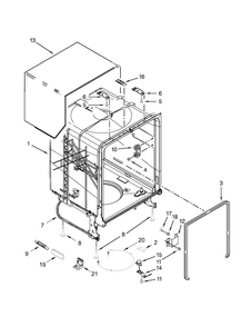 Tub And Frame Parts Diagram and Parts List for ADB1500ADS1  Amana Dishwasher