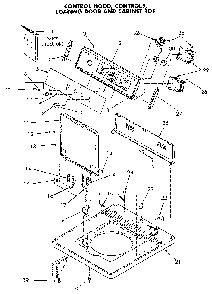 Control Panel And Top Diagram and Parts List for NA6821L33838  Speed Queen Washer