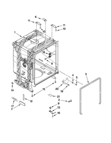 Tub And Frame Parts Diagram and Parts List for CUD6710XB3  Crosley Dishwasher
