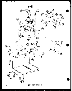 Interior Parts Diagram and Parts List for RR-10 P73071-3M Amana Microwave