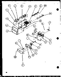 Ice Bucket And Ice Maker Diagram and Parts List for SBD20K-P1102508W  Amana Refrigerator