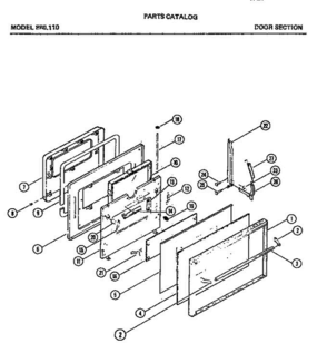 02 - Door Section Diagram and Parts List for 880110  Litton Range