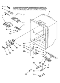 Refrigerator Liner Parts Diagram and Parts List for ABL2037FES12  Amana Refrigerator