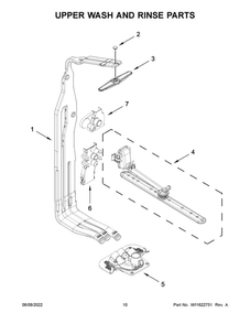Upper Wash And Rinse Parts Diagram and Parts List for MDB9979SKZ1  Maytag Dishwasher