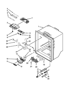 Refrigerator Liner Parts Diagram and Parts List for JFC2089BEP00  Jenn-Air Refrigerator