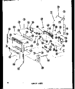 Cavity Assy Diagram and Parts List for SRI19A-P60350-6W  Amana Refrigerator