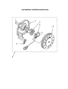 Power Cord Reel Diagram and Parts List for 11620512002  Kenmore Canister Vacuum