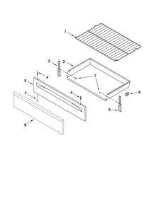 Part Location Diagram of W10282463 Whirlpool PANEL-DRWR